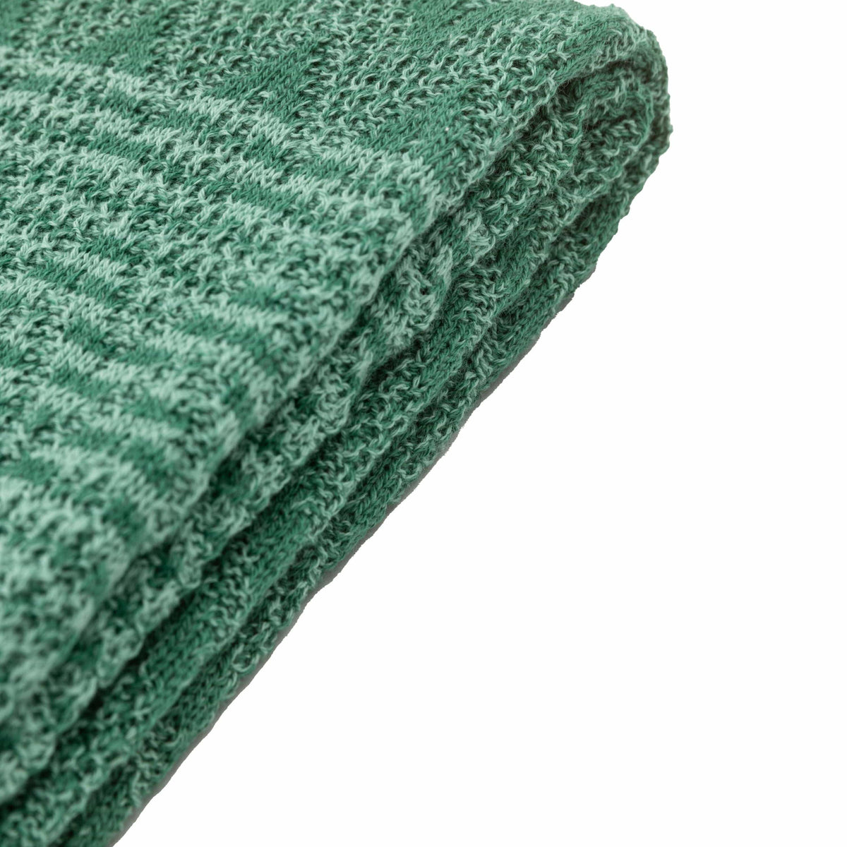 Bodhi Accessories Nalu Knitted Herringbone Throw Green House of Isabella UK