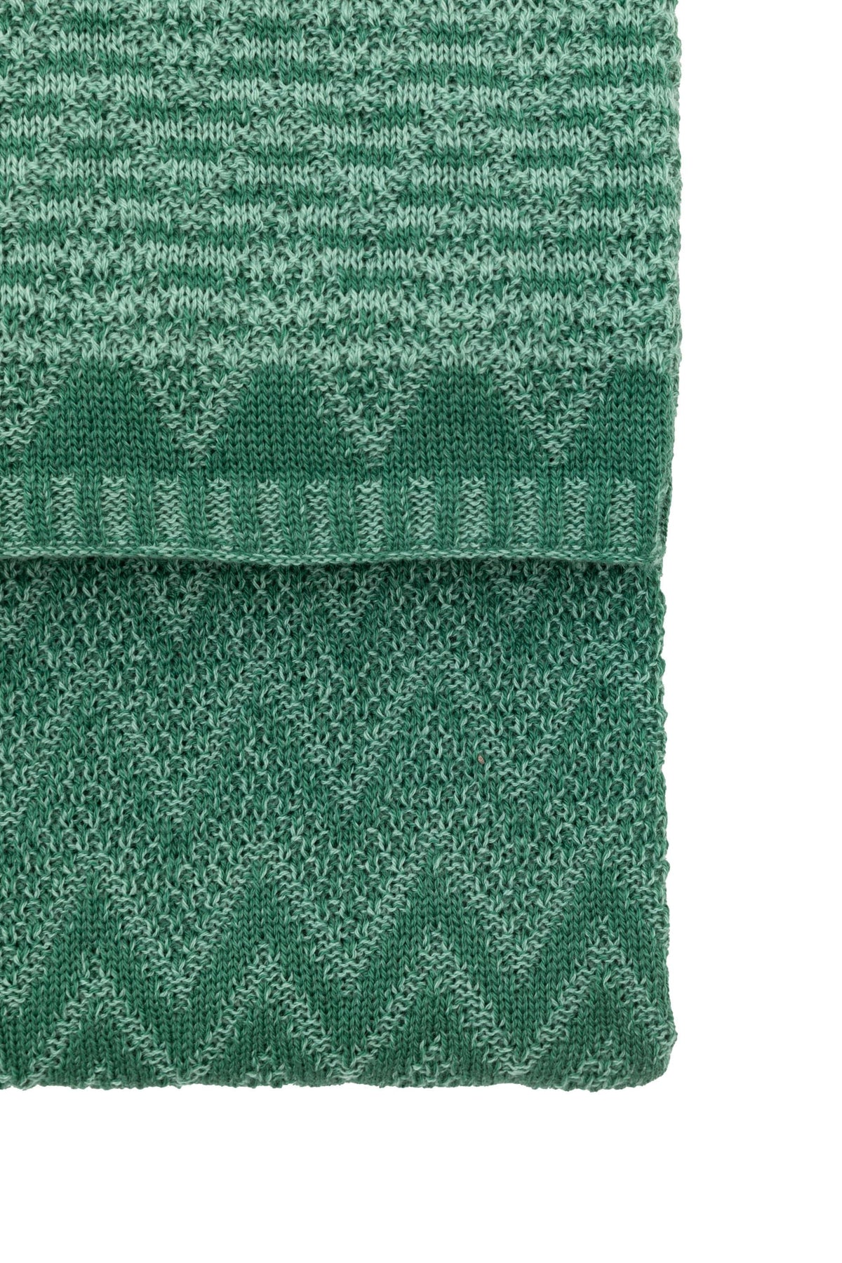 Bodhi Accessories Nalu Knitted Herringbone Throw Green House of Isabella UK