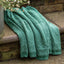 Bodhi Accessories Nalu Knitted Herringbone Throw Green House of Isabella UK