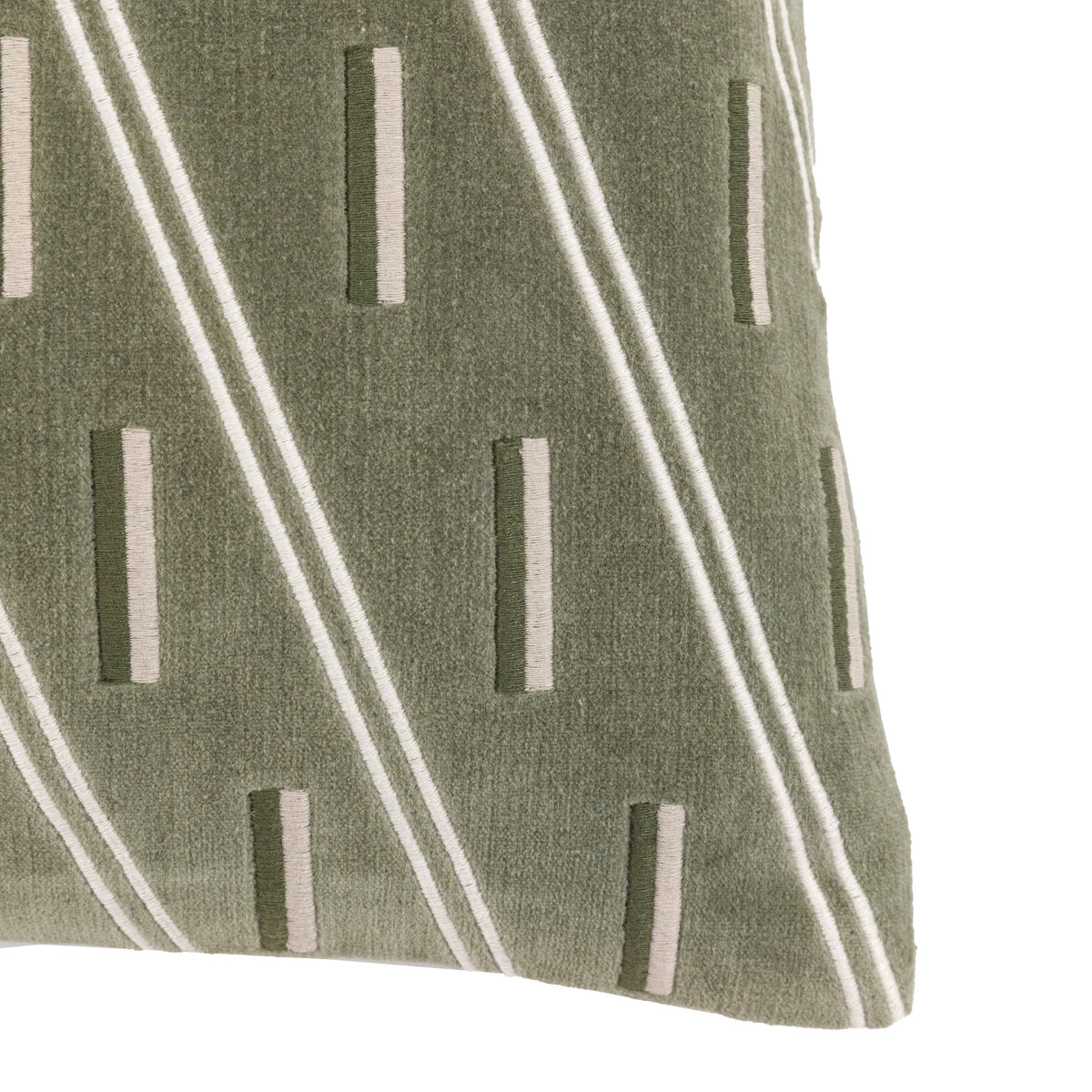 Bodhi Accessories Noa Velvet Cushion Olive House of Isabella UK