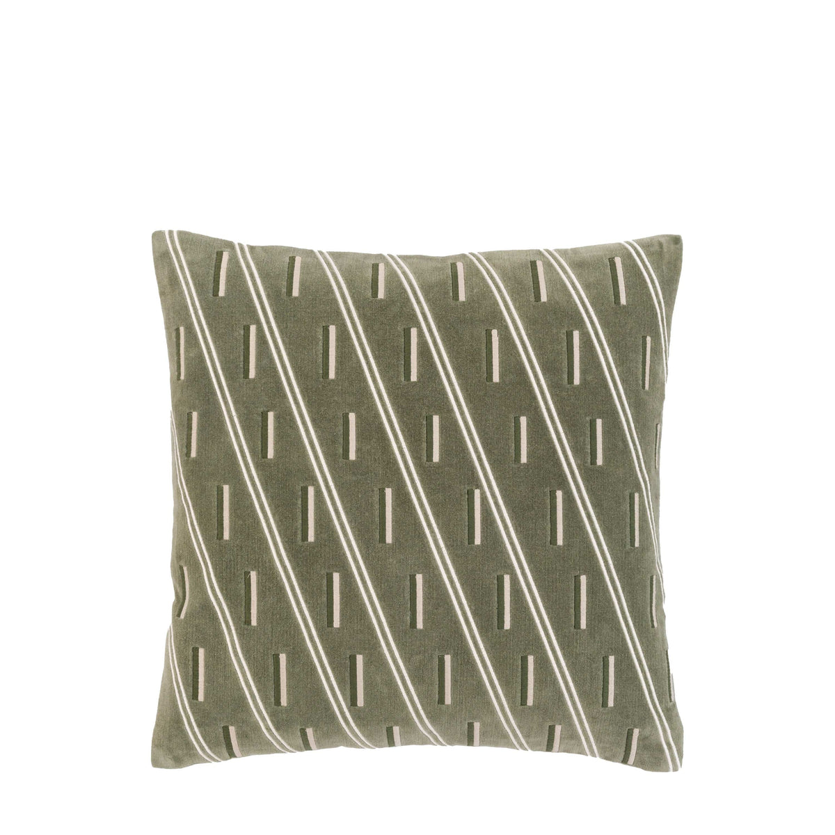 Bodhi Accessories Noa Velvet Cushion Olive House of Isabella UK