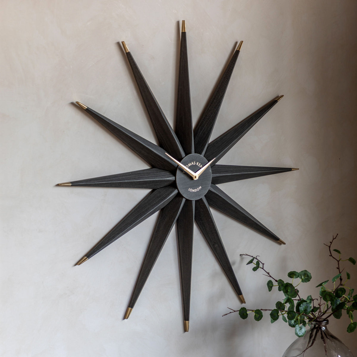 Bodhi Accessories North Star Wall Clock Warm Grey House of Isabella UK