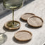Bodhi Accessories Novi Round Coasters Set of 4 Beige Marble House of Isabella UK