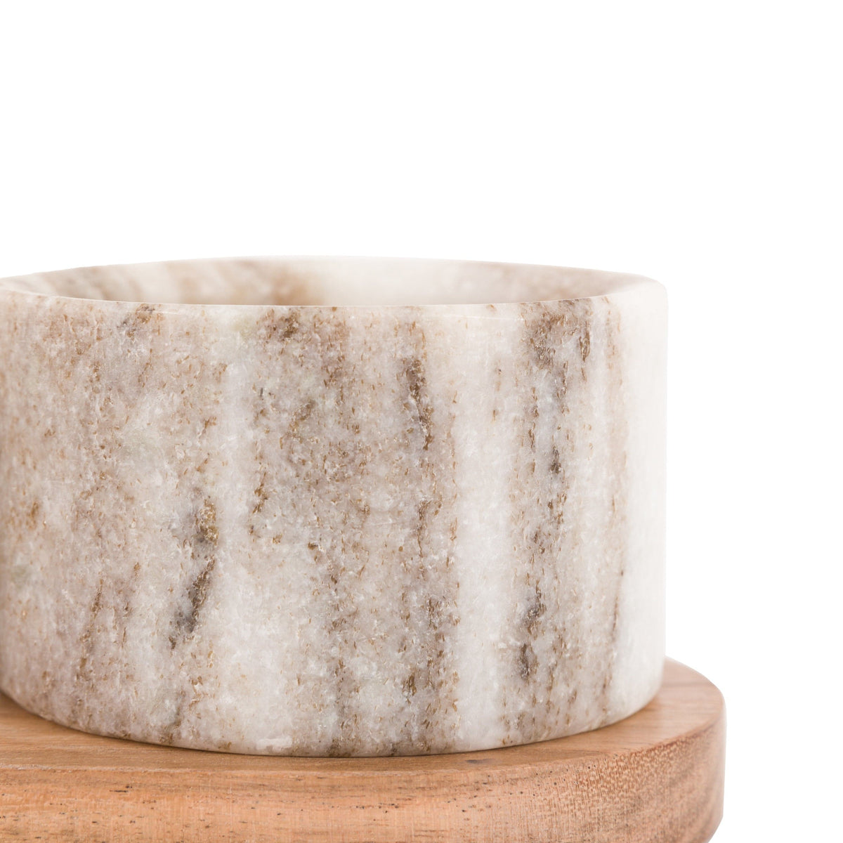 Bodhi Accessories Novi Spoon and Pinch Pot Beige Marble House of Isabella UK