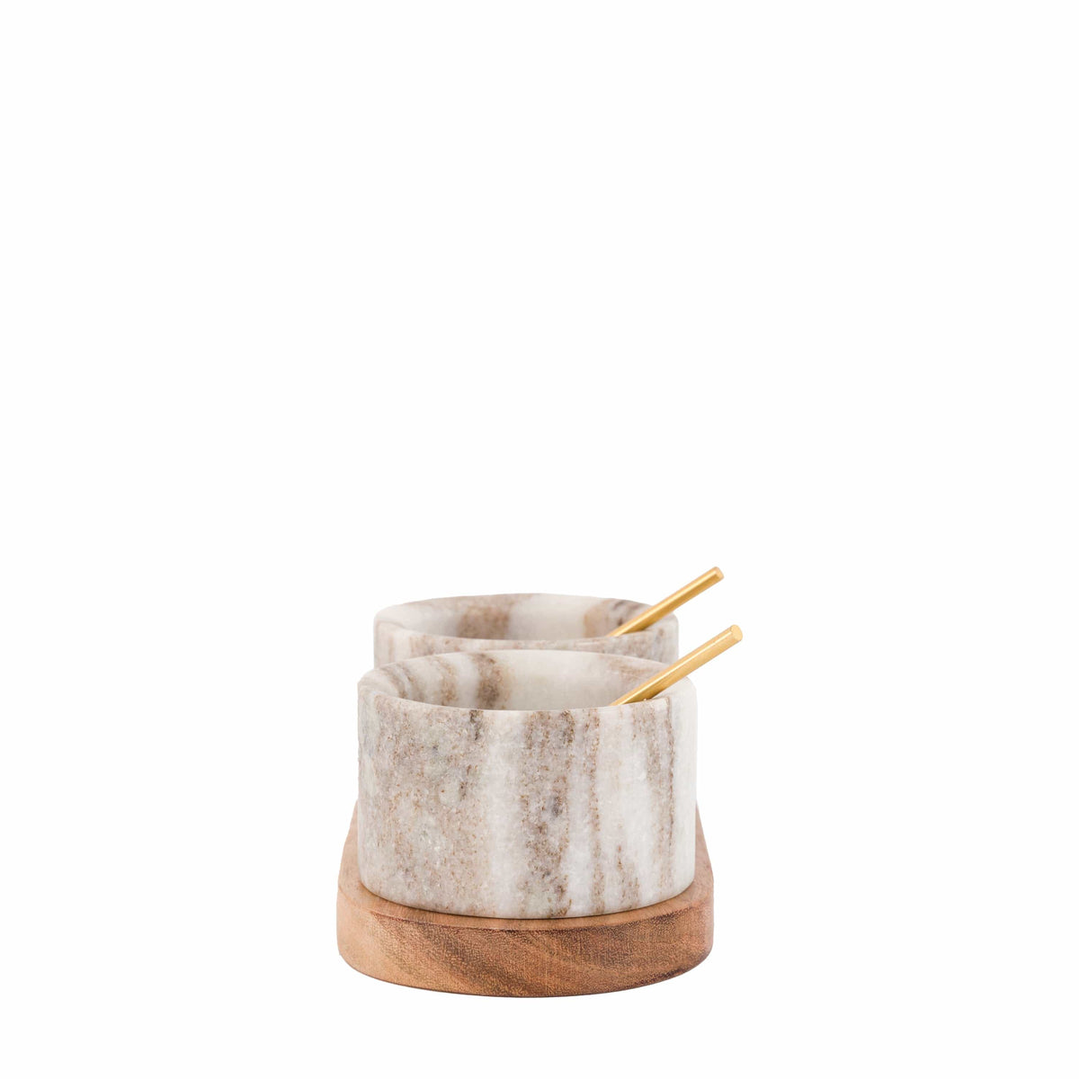 Bodhi Accessories Novi Spoon and Pinch Pot Beige Marble House of Isabella UK