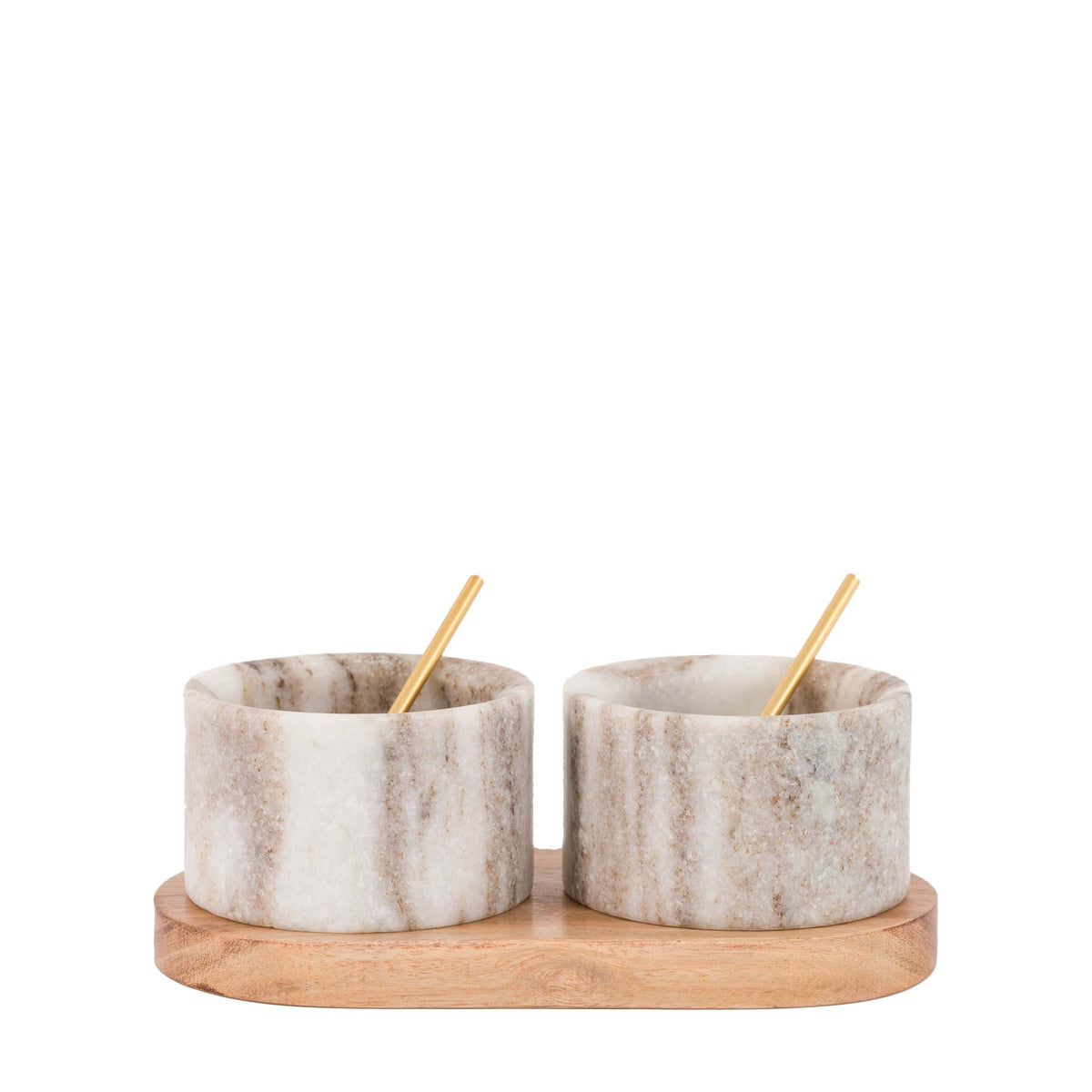 Bodhi Accessories Novi Spoon and Pinch Pot Beige Marble House of Isabella UK