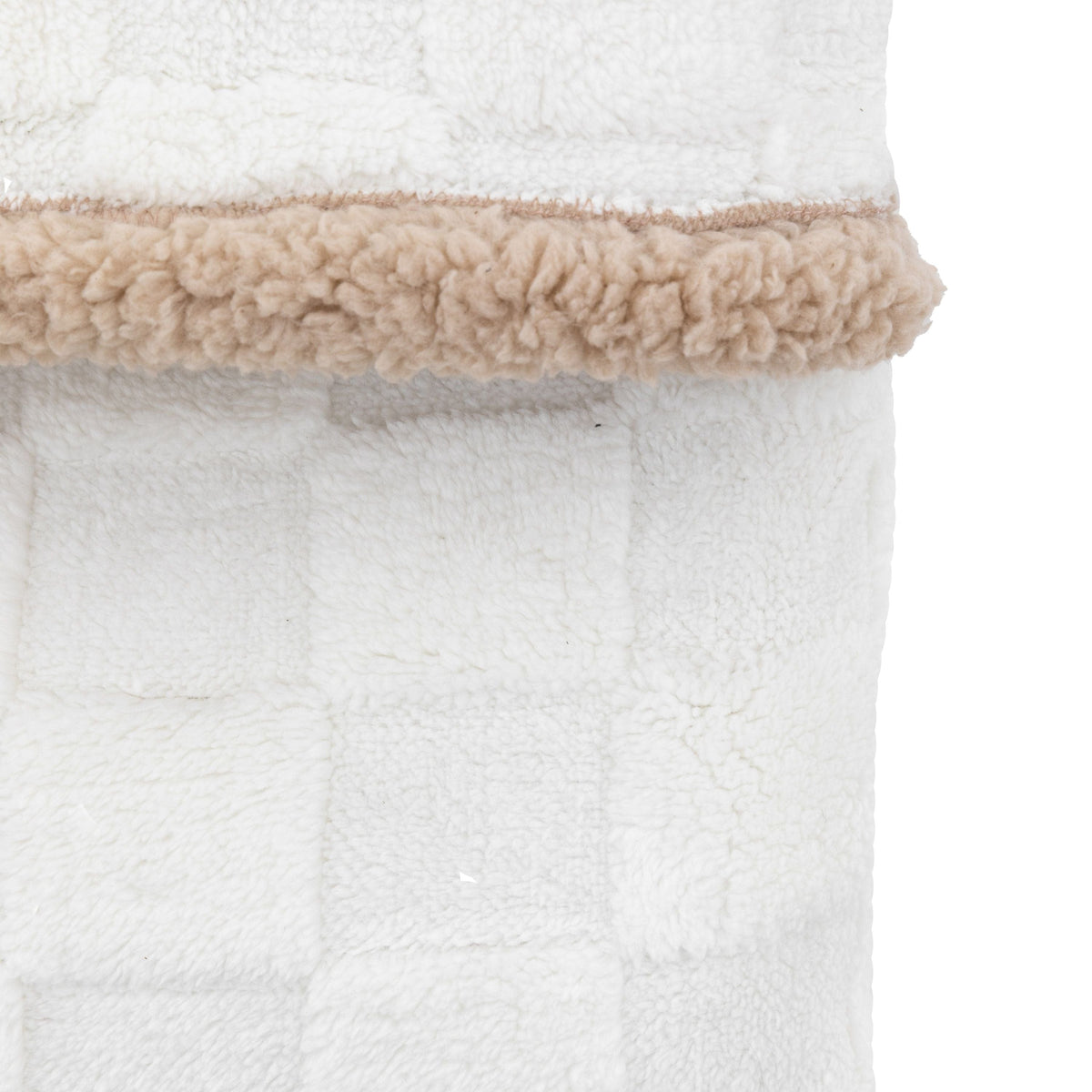 Bodhi Accessories Oaken Checked Sherpa Throw Cream House of Isabella UK