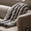 Bodhi Accessories Oaken Checked Sherpa Throw Grey House of Isabella UK