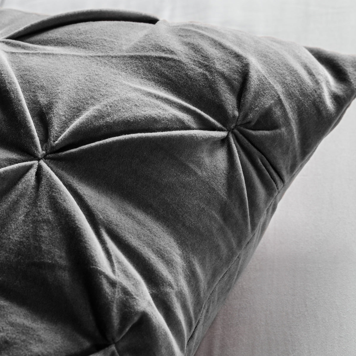 Bodhi Accessories Opulent Velvet Cushion Charcoal House of Isabella UK