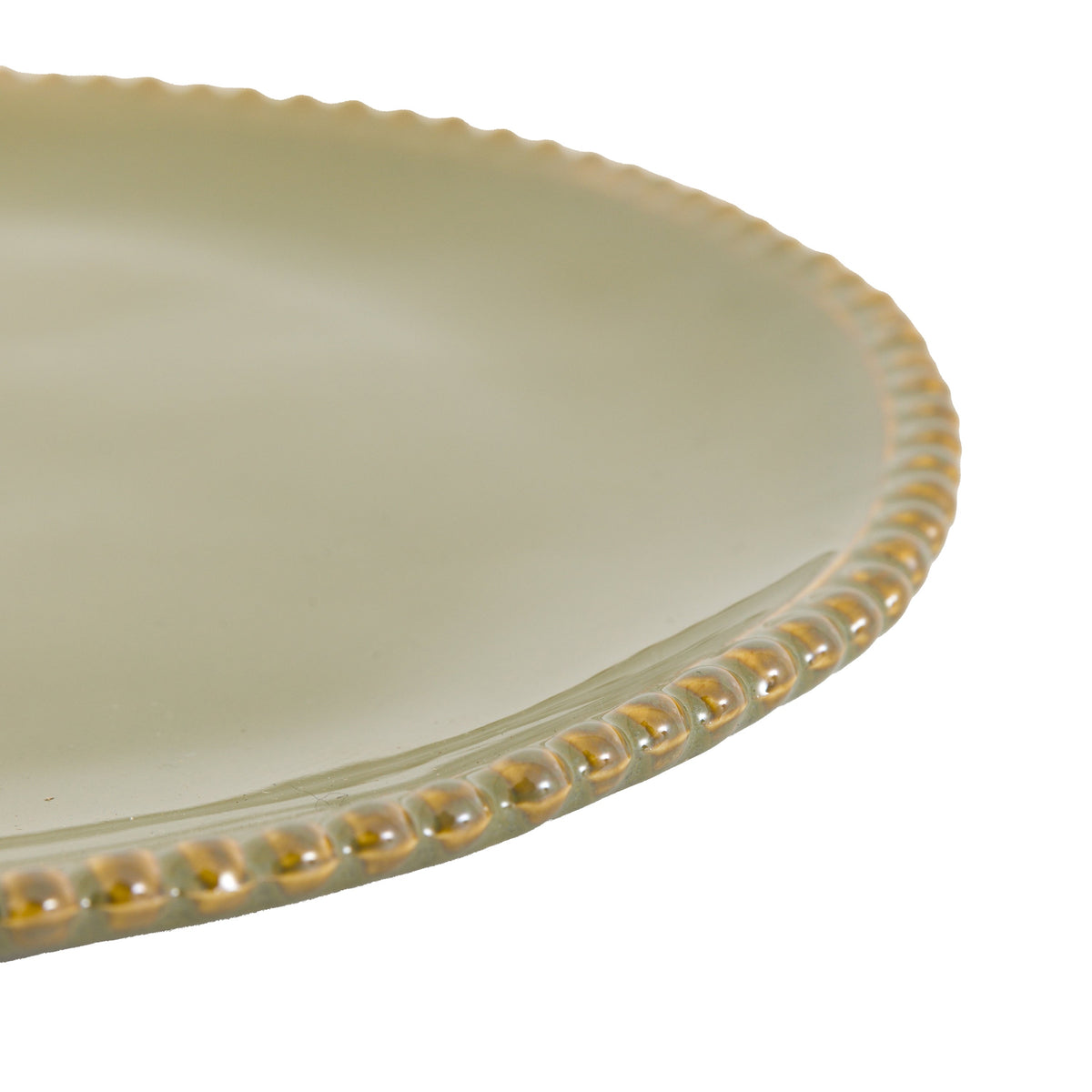 Bodhi Accessories Organic Beaded Dinner Plate Olive 4pk House of Isabella UK