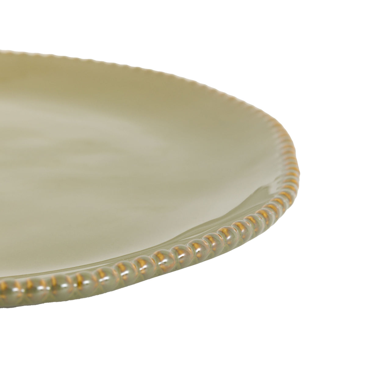 Bodhi Accessories Organic Beaded Side Plate Olive 4pk House of Isabella UK