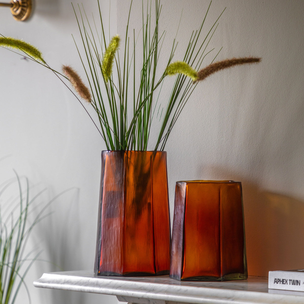 Bodhi Accessories Organic Faceted Hurricane Amber Small House of Isabella UK