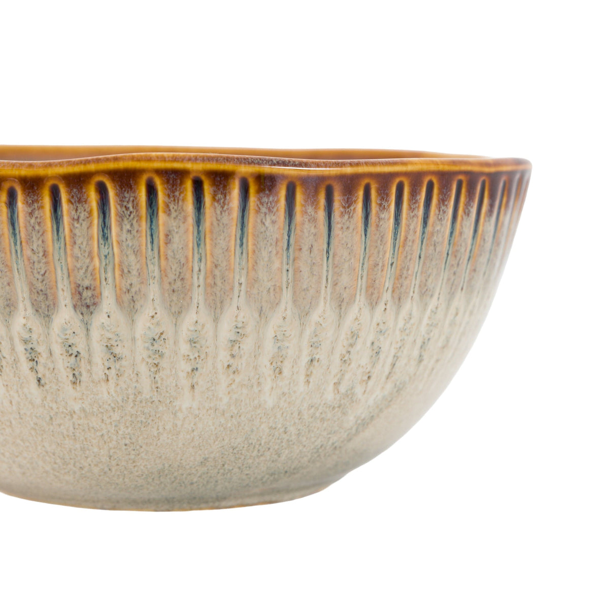 Bodhi Accessories Organic Ridged Bowl Stone 4pk House of Isabella UK