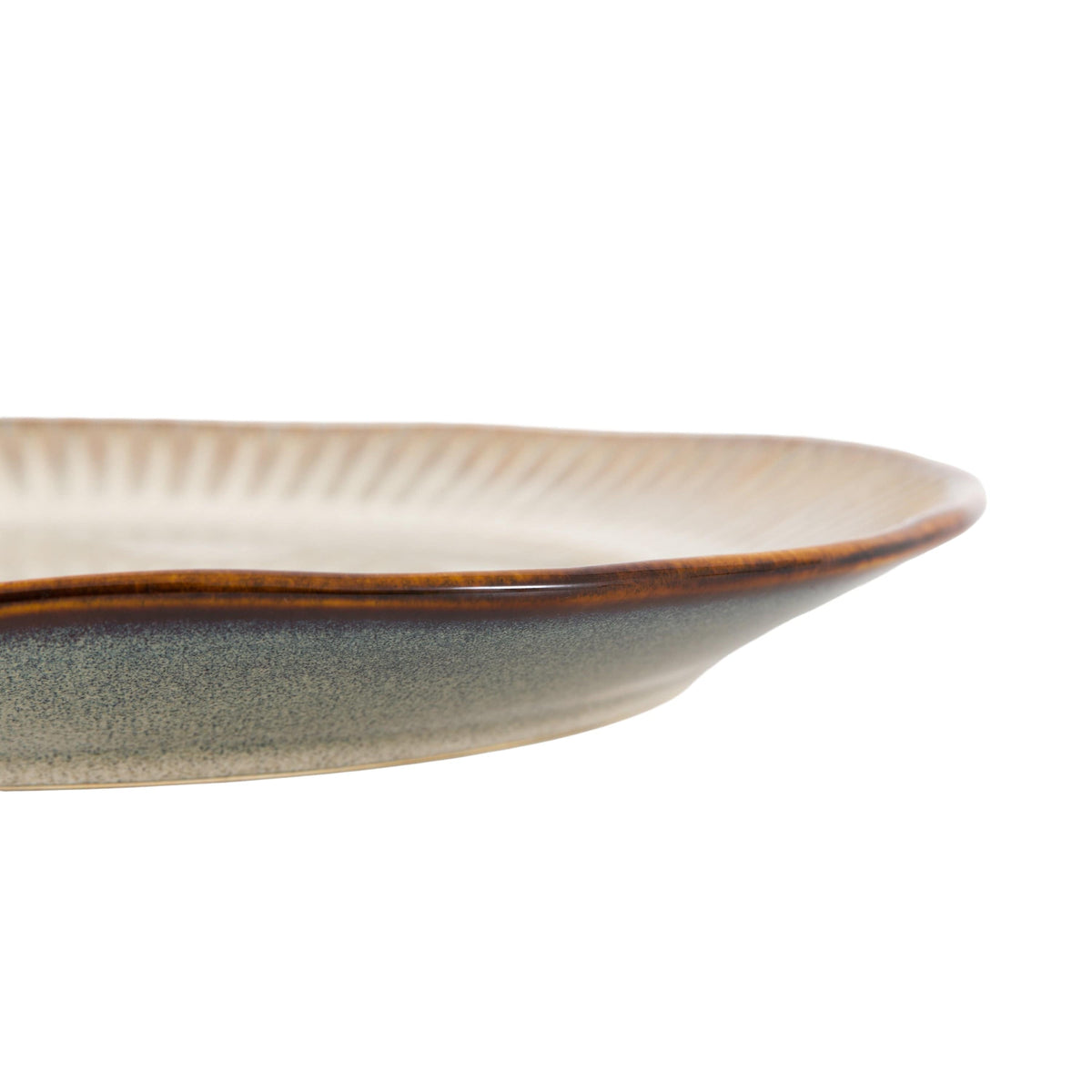 Bodhi Accessories Organic Ridged Dinner Plate Stone 4pk House of Isabella UK