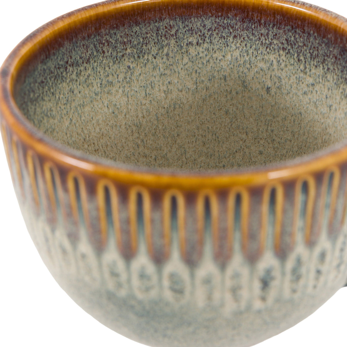 Bodhi Accessories Organic Ridged Mug Stone 4pk House of Isabella UK