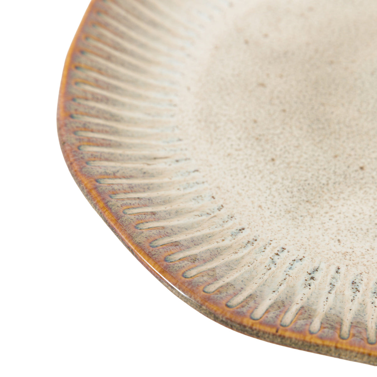 Bodhi Accessories Organic Ridged Side Plate Stone 4pk House of Isabella UK