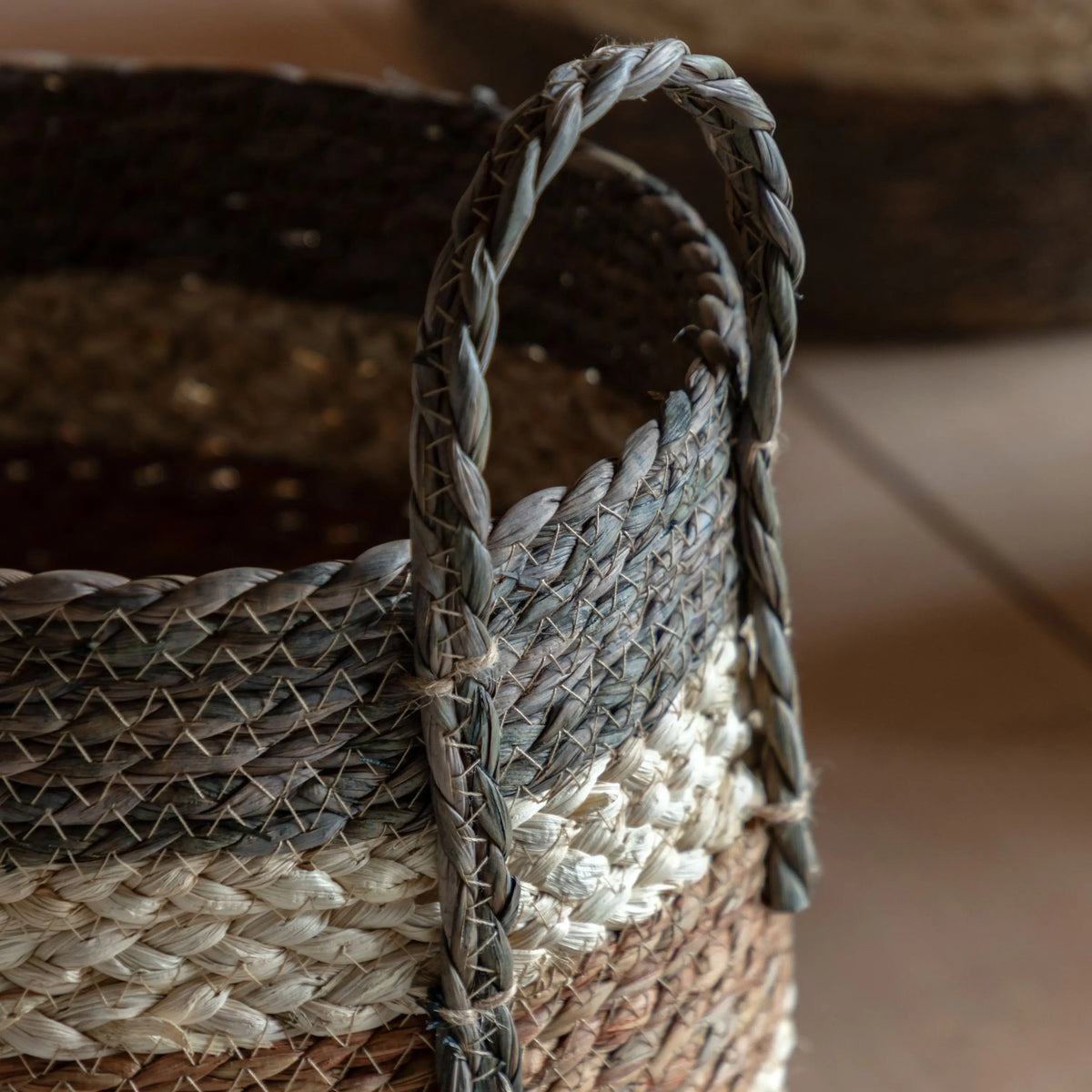 Orra Brown Striped Basket Set of 3