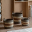 Bodhi Accessories Orra Brown Striped Basket Set of 3 House of Isabella UK