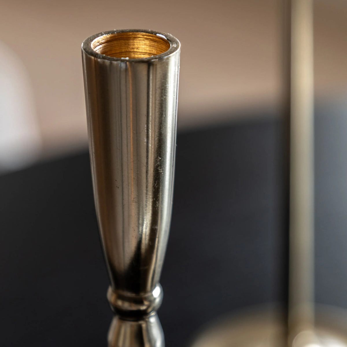 Bodhi Accessories Ortillo Candle Stick Brushed Gold Set of 2 House of Isabella UK