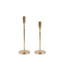 Bodhi Accessories Ortillo Candle Stick Brushed Gold Set of 2 House of Isabella UK