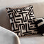 Bodhi Accessories Oskar Applique Cushion Blk & Apricot House of Isabella UK