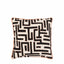 Bodhi Accessories Oskar Applique Cushion Blk & Apricot House of Isabella UK