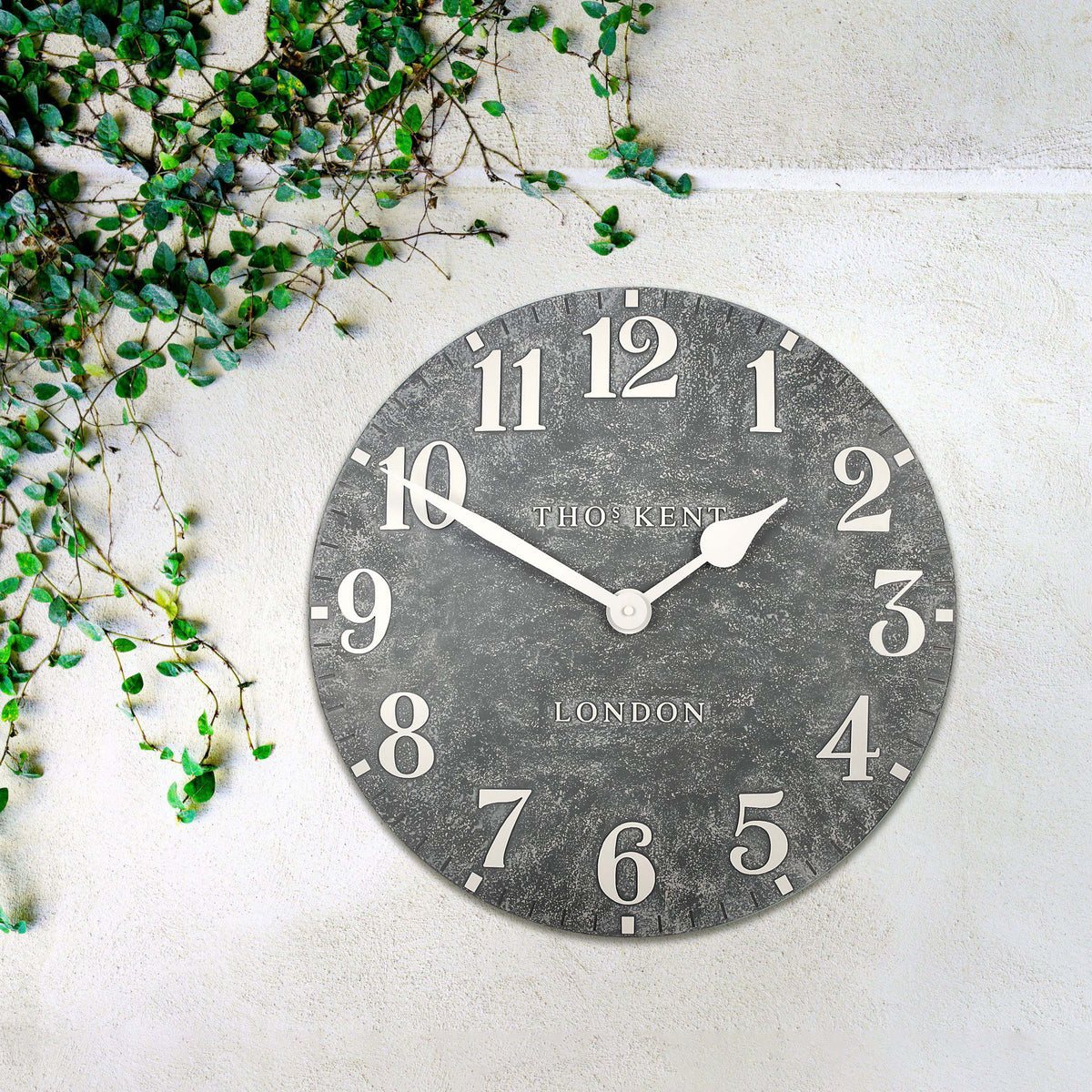 Bodhi Accessories Outdoor Wall Clock Arabic Cement House of Isabella UK