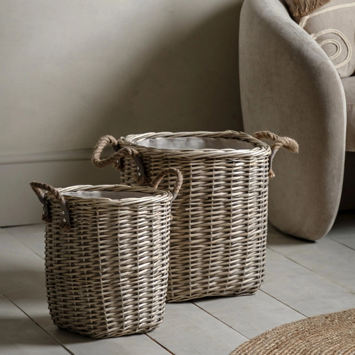 Bodhi Accessories Paraiso Square Baskets Set of 2 House of Isabella UK