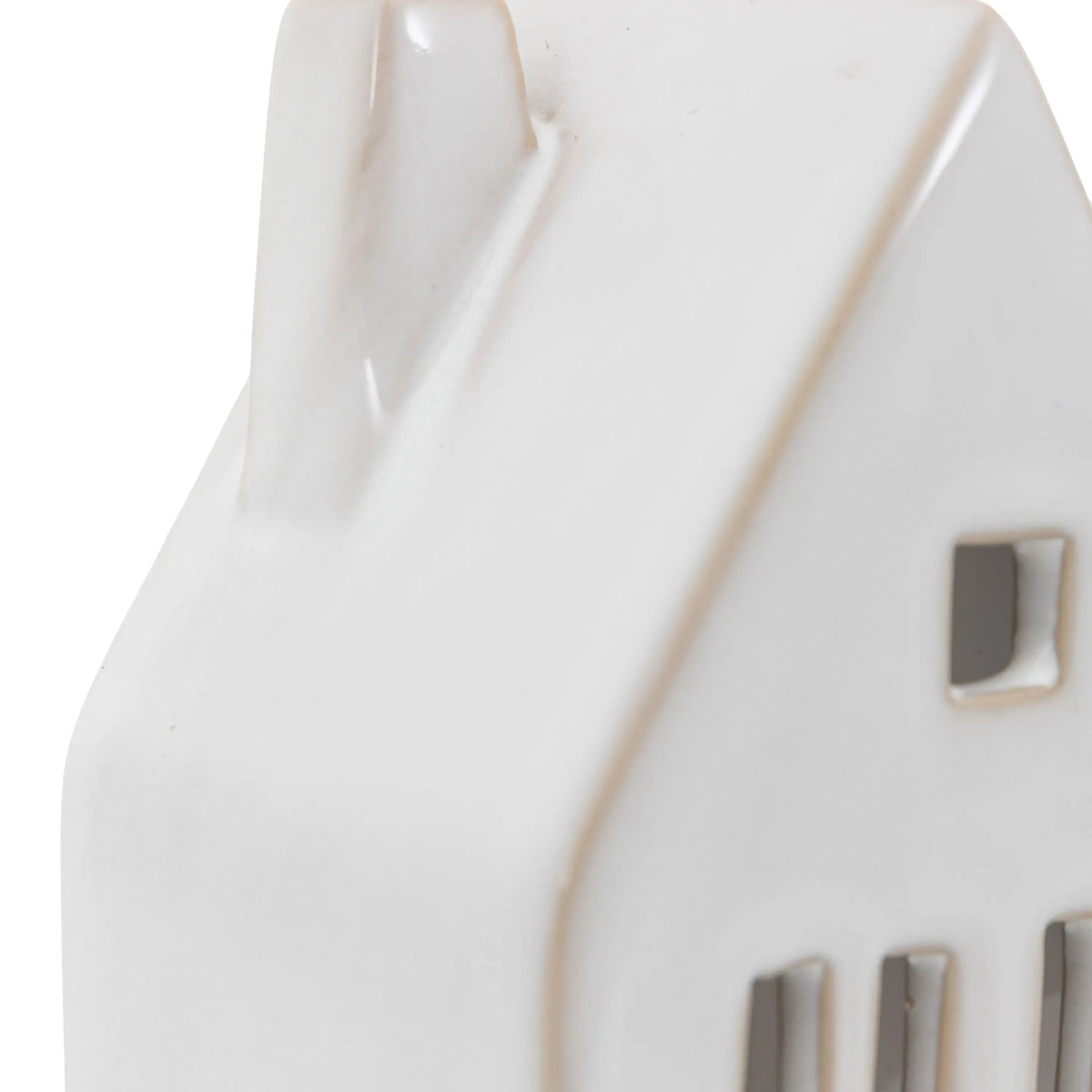 Bodhi Accessories Pearly White Ceramic Tealight Houses 3pk House of Isabella UK