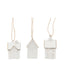 Bodhi Accessories Pearly White Hanging House Ornaments 3pk House of Isabella UK