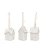 Bodhi Accessories Pearly White Hanging House Ornaments 3pk House of Isabella UK