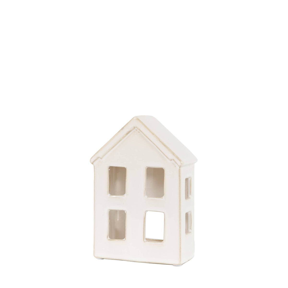 Bodhi Accessories Pearly White Houses Tealight Holder Trio House of Isabella UK