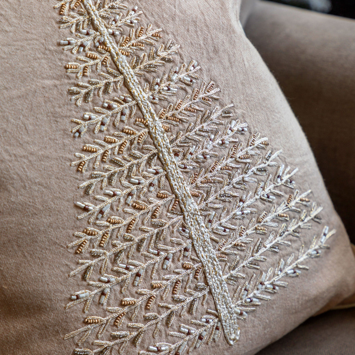 Bodhi Accessories Pearly White Single Tree Cushion House of Isabella UK