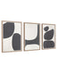 Bodhi Accessories Pebble Collection Framed Canvas Set of 3 House of Isabella UK