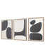 Bodhi Accessories Pebble Collection Framed Canvas Set of 3 House of Isabella UK