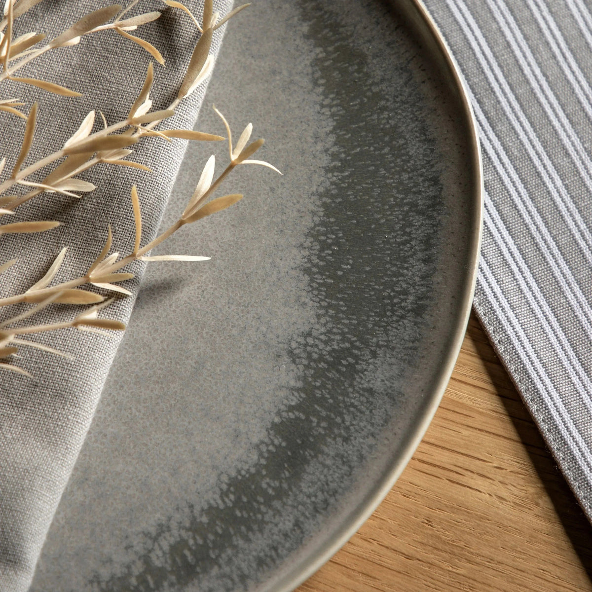 Bodhi Accessories Pebble Glaze Side Plate Dove Grey 4pk House of Isabella UK