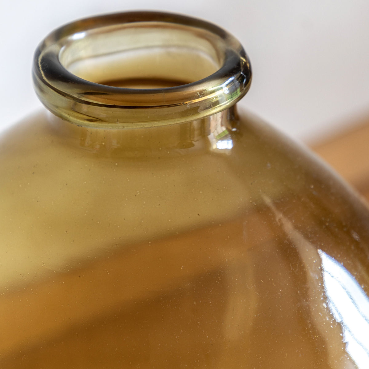 Bodhi Accessories Pereda Handblown Glass Vase Olive House of Isabella UK