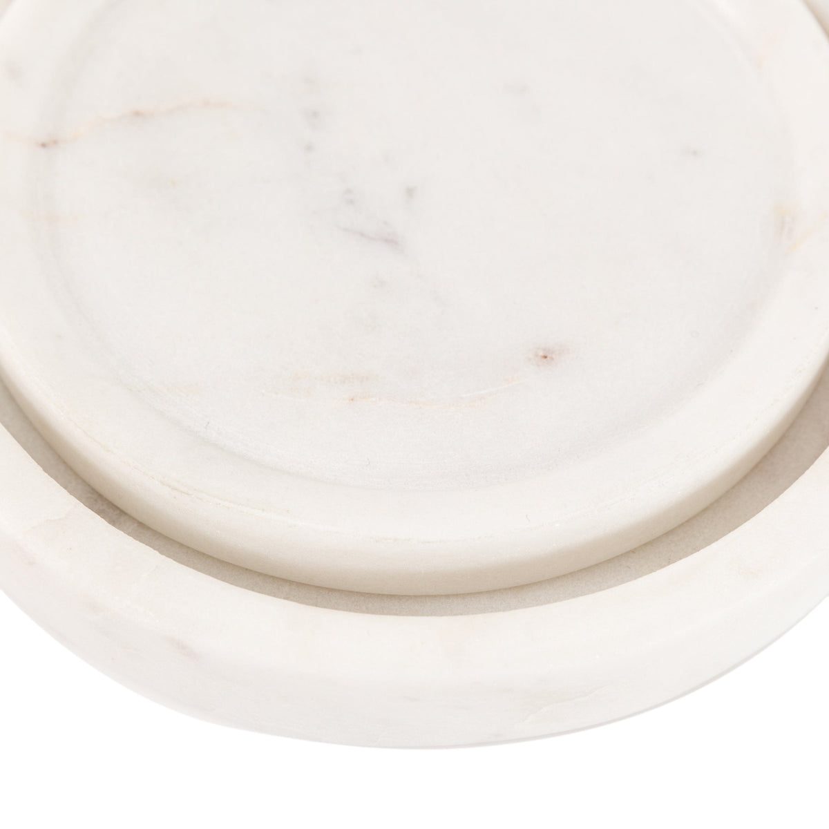 Bodhi Accessories Piedra Marble Trinket Tray White Set of 2 House of Isabella UK