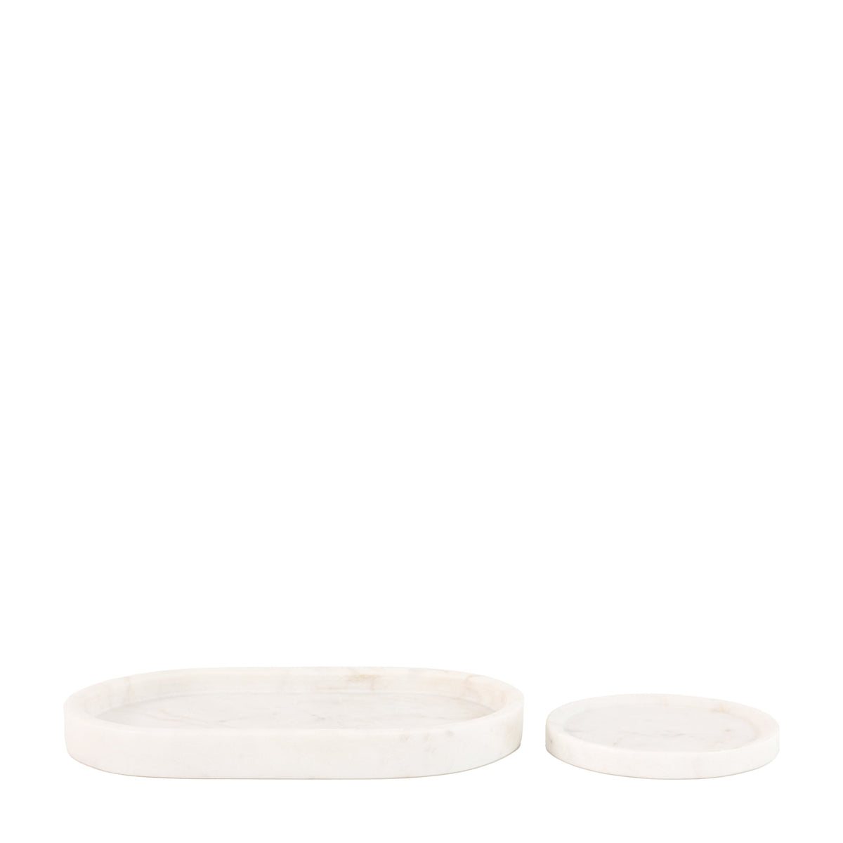 Bodhi Accessories Piedra Marble Trinket Tray White Set of 2 House of Isabella UK