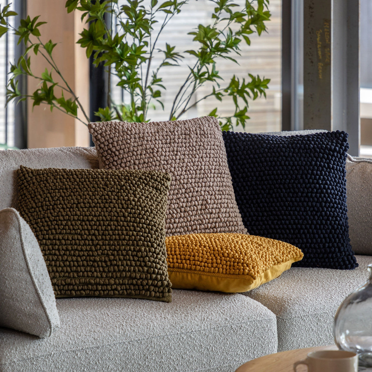 Bodhi Accessories Piko Cushion Taupe House of Isabella UK