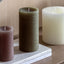 Bodhi Accessories Pillar Candle Rustic Olive 2pk Large House of Isabella UK