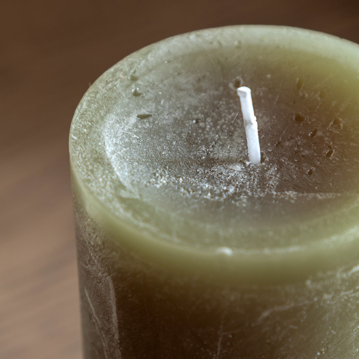 Bodhi Accessories Pillar Candle Rustic Olive 2pk Small House of Isabella UK