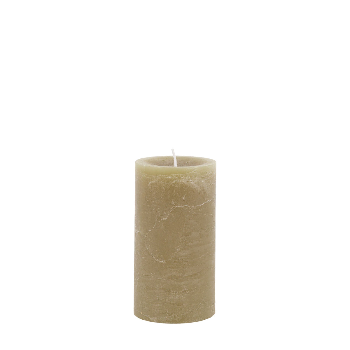 Bodhi Accessories Pillar Candle Rustic Olive 2pk Small House of Isabella UK