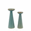 Bodhi Accessories Porto Ceramic Candle Stick White Glaze Set of 2 House of Isabella UK