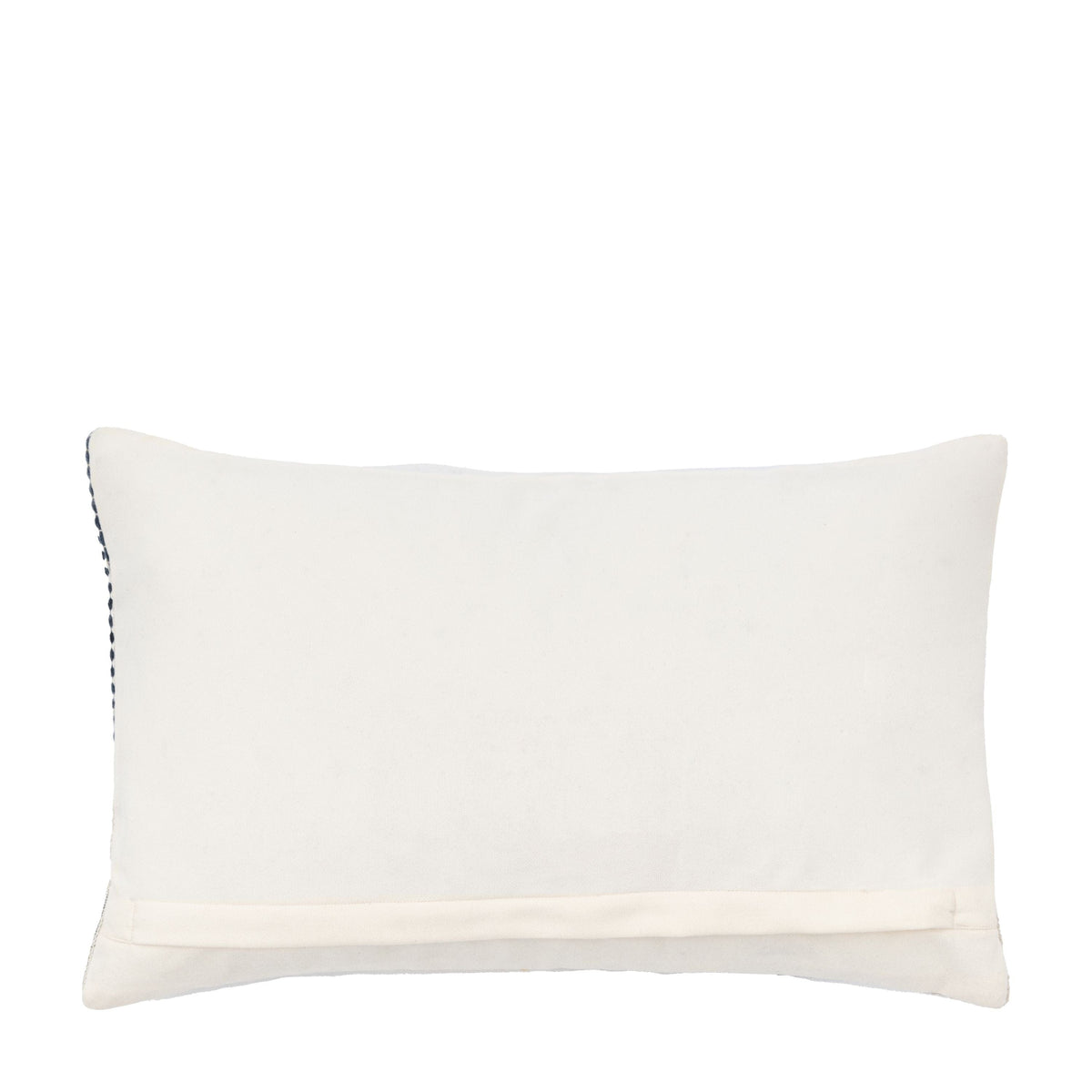 Bodhi Accessories Quin Jacquard Cushion Ochre and Navy Rectangle House of Isabella UK