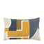 Bodhi Accessories Quin Jacquard Cushion Ochre and Navy Rectangle House of Isabella UK