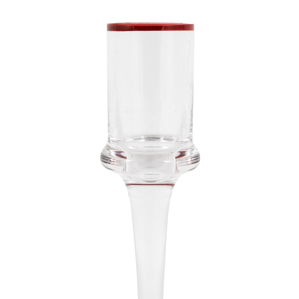 Bodhi Accessories Red Rim Glass Candle Stick Set of 2 House of Isabella UK