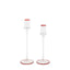 Bodhi Accessories Red Rim Glass Candle Stick Set of 2 House of Isabella UK