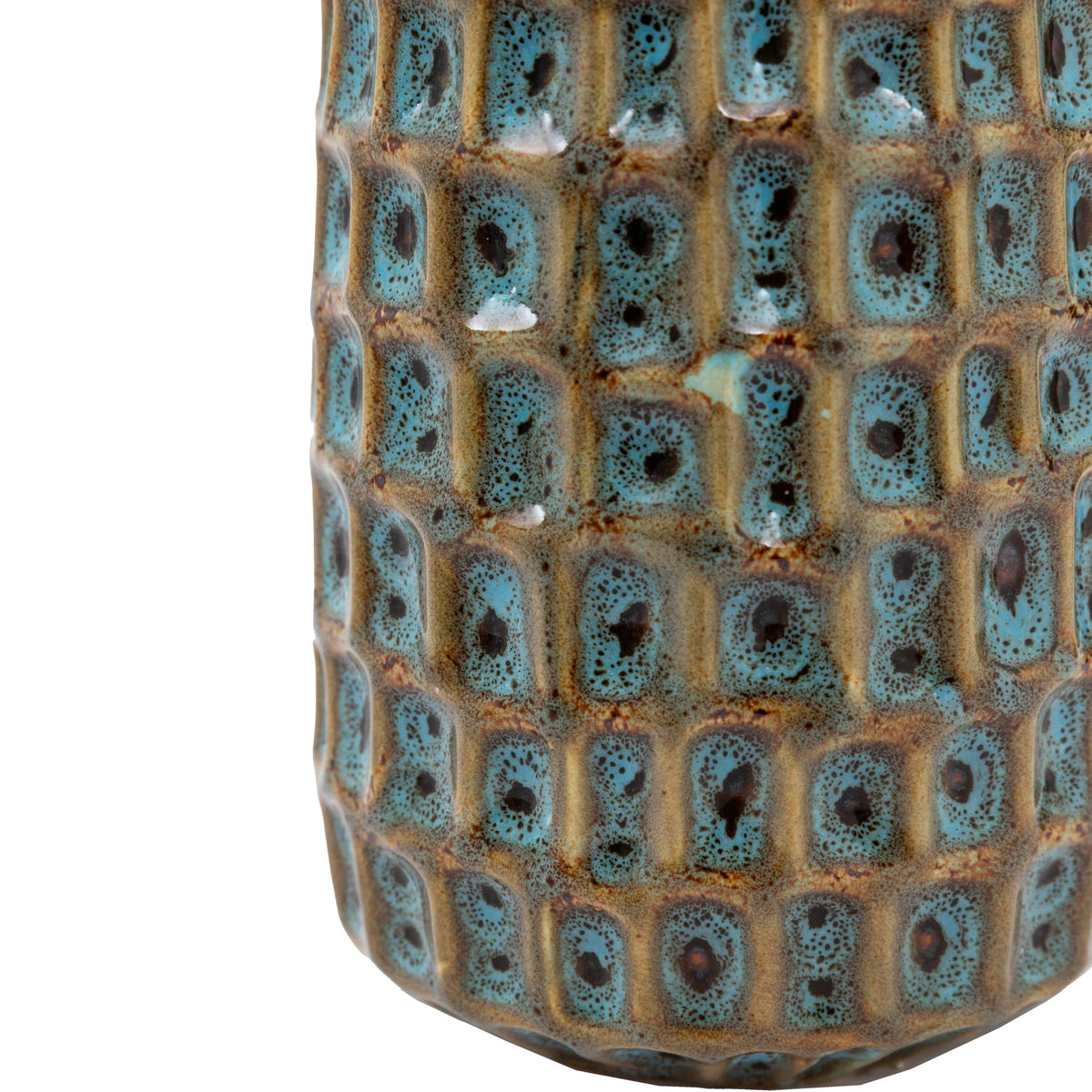 Bodhi Accessories Reno Reactive Glaze Vase Teal Set of 2 House of Isabella UK