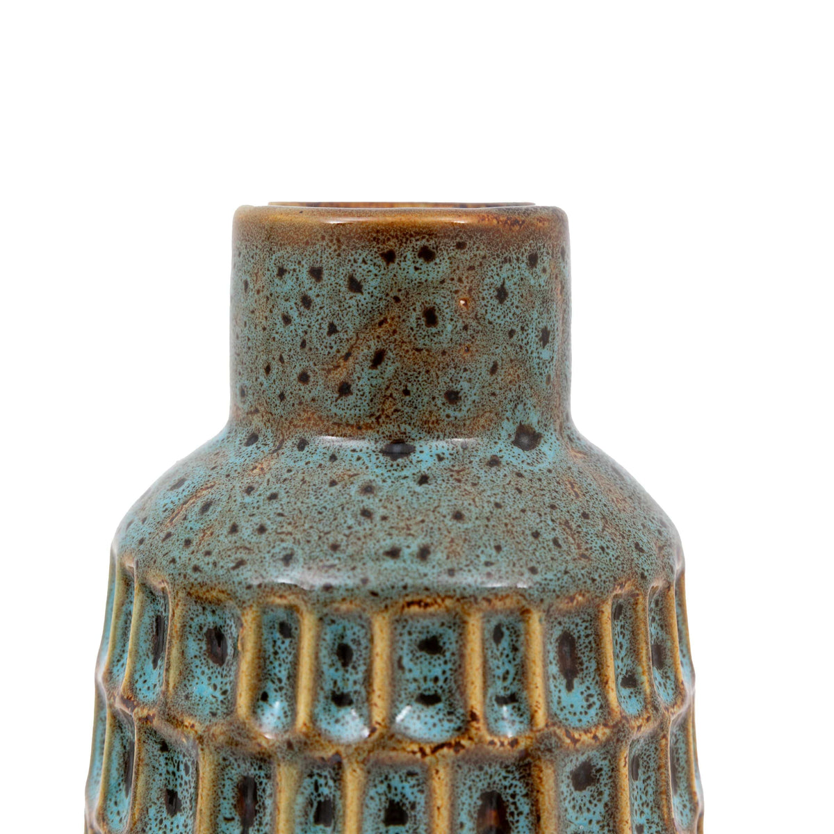 Bodhi Accessories Reno Reactive Glaze Vase Teal Set of 2 House of Isabella UK